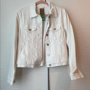 GAP Women's Classic White Jean Jacket Sz M NWT